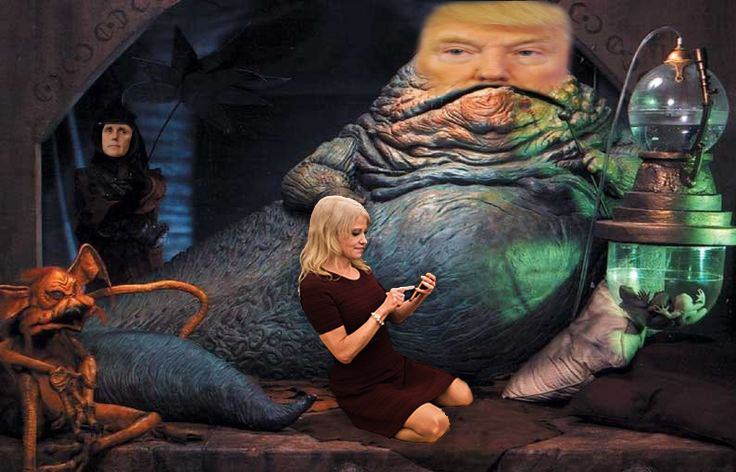Jabba the trump has a new slave wench.