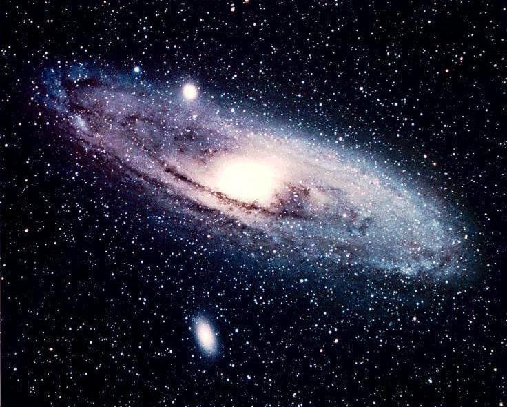THE ANDROMEDA GALAXY The Andromeda galaxy is the closest galaxy to our own, the Milky Way. It is also a similar shape to the Milky Way, but it is actually 4x bigger. You can even see it from earth on a clear night.
