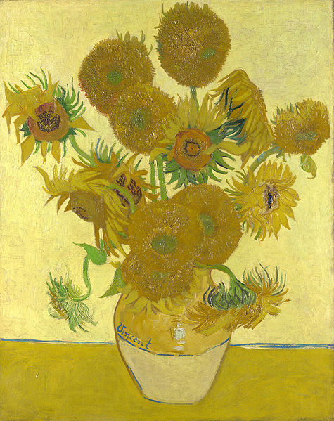 $77.3- Vase with Fifteen Sunflowers -Vincent van Gogh -1888