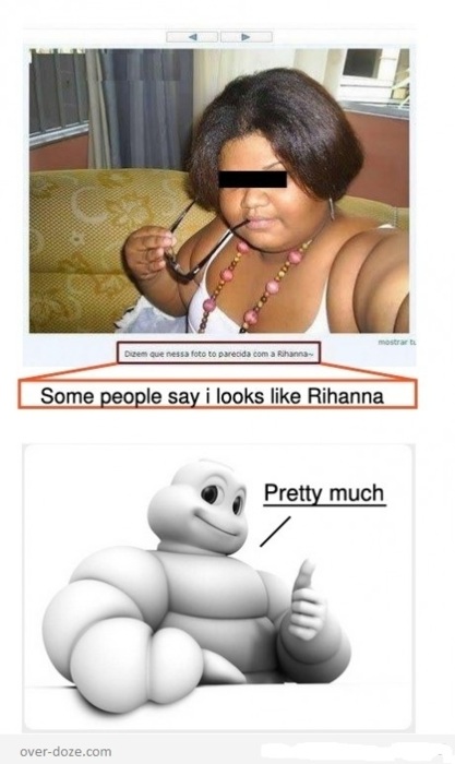 start Dizem que nessa foto to parecida com a Rihanna Some people say i looks Rihanna Pretty much overdoze.com