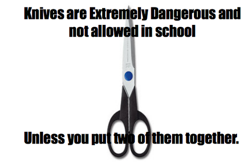 artec technologies - Knives are Extremely Dangerous and not allowed in school Unless you put of them together