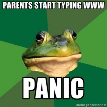 memes - foul bachelor frog - Parents Start Typing Www. Panic memegenerator.net