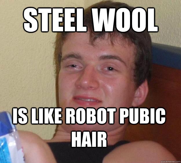 memes - funny boner memes - Steel Wool Is Robot Pubic Hair quickmeme.com