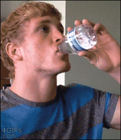 drinking water bottle gif