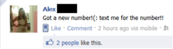 stupid fb posts facebook - Ales Got a new number text me for the number!! Comment 2 hours ago via mobile 2 people this.