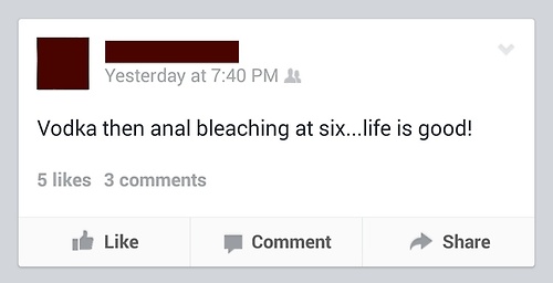 diagram - Yesterday at Vodka then anal bleaching at six...life is good! 5 3 Comment