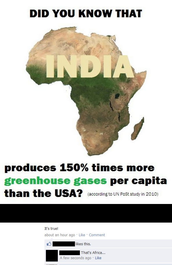 x to doubt memes - Did You Know That India produces 150% times more greenhouse gases per capita according to Un PoSt study in 2010 It's true! about an hour ago Comment this. That's Africa... A few seconds ago