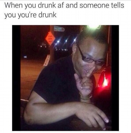 you re drunk meme - When you drunk af and someone tells you you're drunk