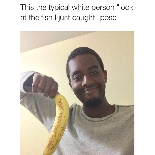 white people holding fish meme - This the typical white person "look at the fish I just caught" pose
