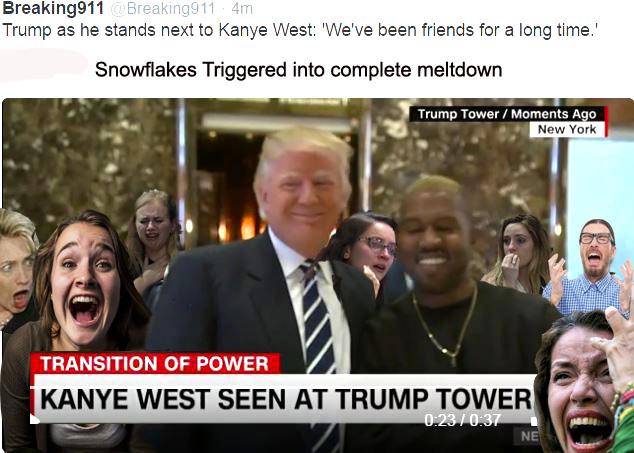 Choosing to give up on the Trump's a racist narrative or give up on Kanye.