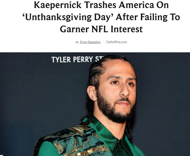 colin kaepernick tyler perry - Kaepernick Trashes America On Unthanksgiving Day' After Failing To Garner Nfl Interest By Ryan Saavedra DailyWire.com Tyler Perry St