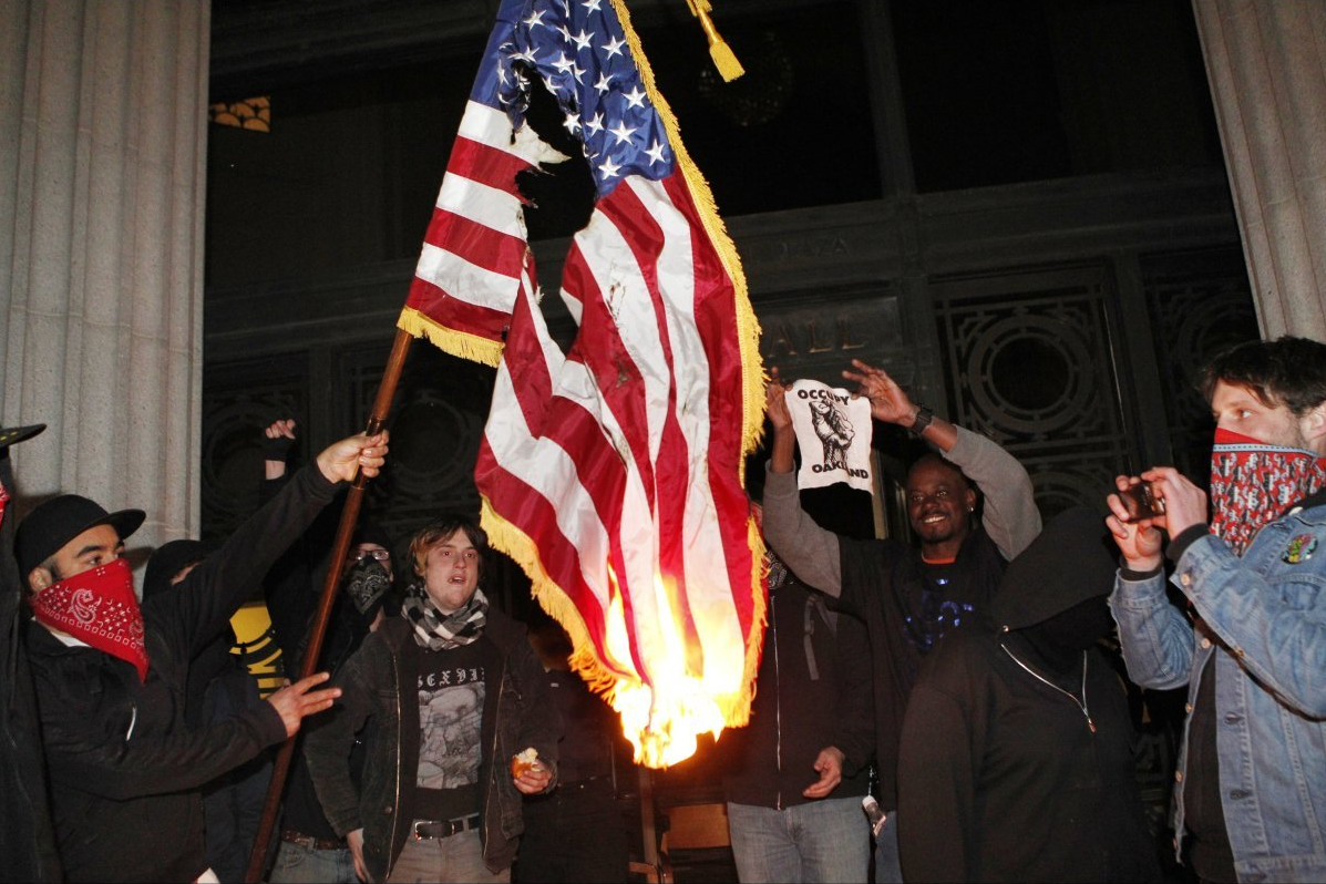 flag burning protest