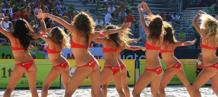 Beach Volleyball Cheerleaders
