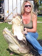 My girlfriend caught this 500 pound gator.... Yea right!