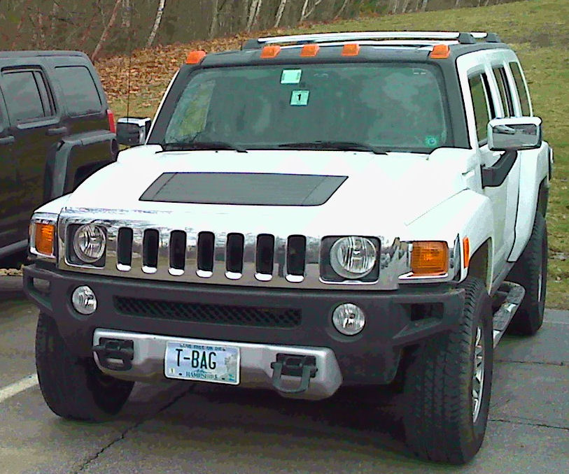 New Hampshire license plate "T-BAG" on Hummer