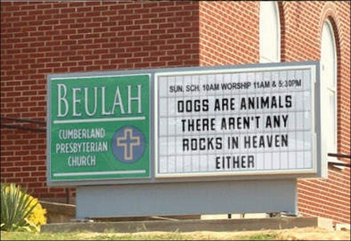 churches have a sign battle