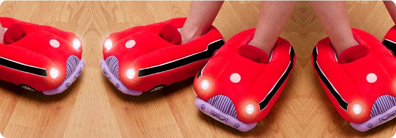 slippers with headlights