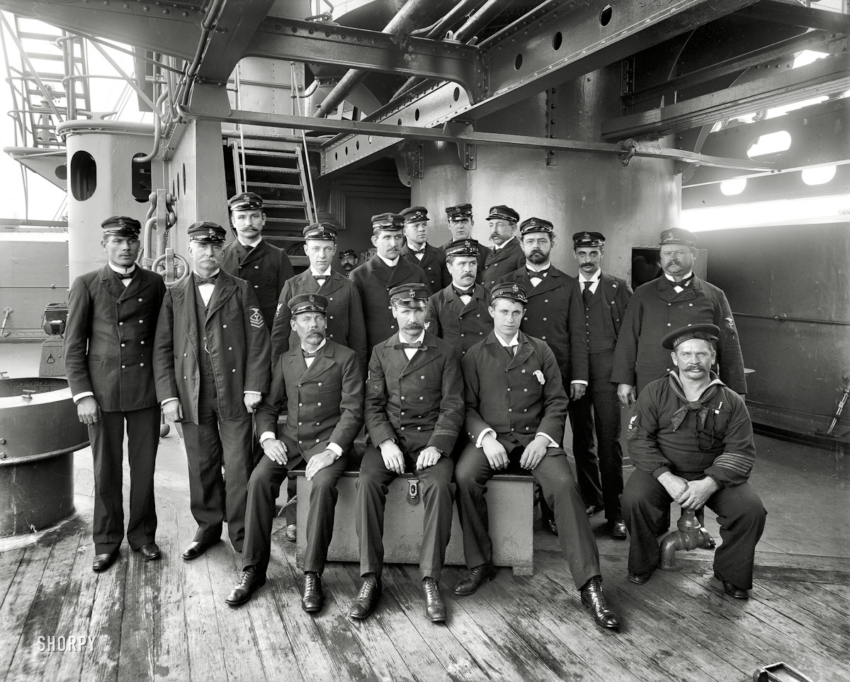 012  1900  "U.S. Battleship Texas, chief petty officers"  Edward H. Hart