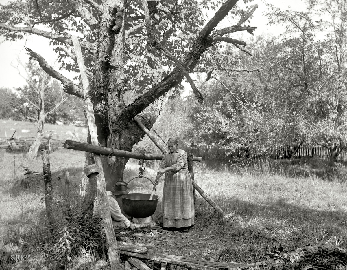017  1900  "A bit of country life near Henryville , Pennsylvania " making soap"