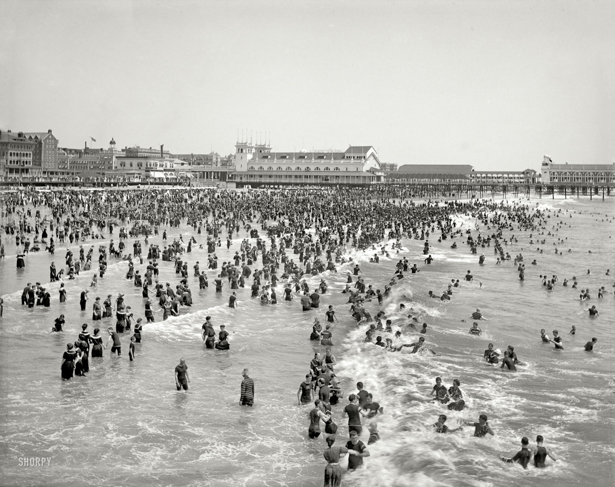 034  1904  The Jersey Shore . "Steeplechase Pier and bathers, Atlantic City "