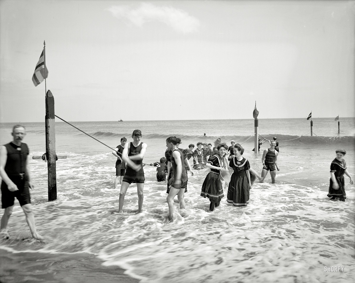 039  1905  Coney Island , New York . "Surf bathing"