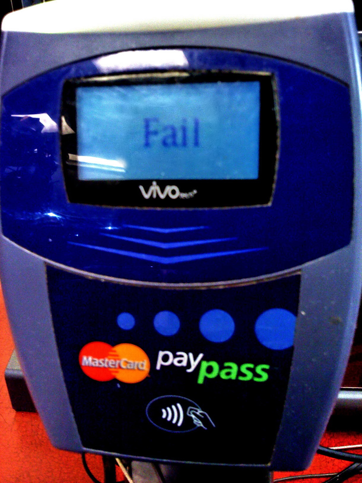 Even the Pay Pass Machine needs to let you know how you're doing in life...