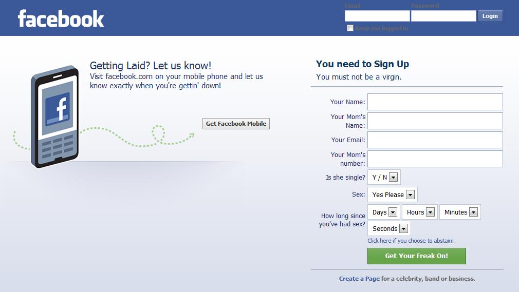 Facebook changed it's login page. Employees at Facebook headquarters are trying to customize to our current generations needs and wants.