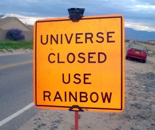 A roadside cosmic message.