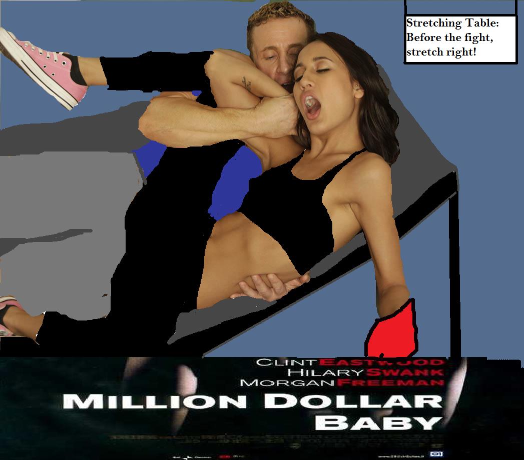 photoshopped pornstars - Stretching Table Before the fight, stretch right! Clint Eastwjodi Hilary Swank Morgan Million Dollar Baby O