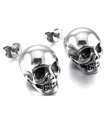 Show the world just how badass you really are with these Titanium Steel Skull stud earrings.  They could probably double as cufflinks and make you look like a true psychopath. $9.48 Get it <a href="https://amzn.to/2KCgWbB" target="_blank"><font color="red"><b>HERE</font></b></a>.