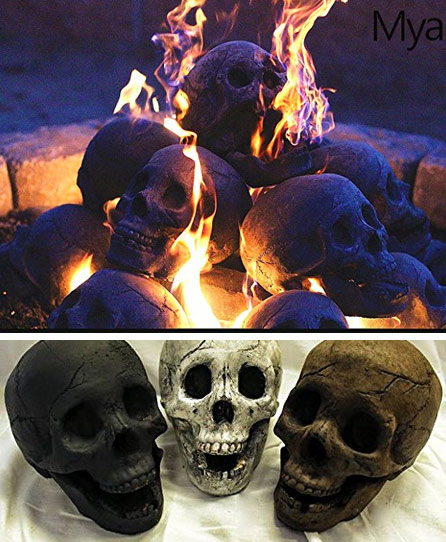 Trick your neighbors into thinking your burning bodies with these Metal as F**K Skull-shaped Fire Stones $44.95 Get it <a href="https://amzn.to/2KBQ1fS" target="_blank"><font color="red"><b>HERE</font></b></a>.