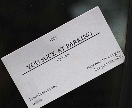 Every seen such a shitty parking job that you had to leave a note?  Well you're in luck with this box of "You Suck At Parking" business cards. (not to be confused with the you suck at porking cards for bad lovers). $19.99  Get it <a href="https://amzn.to/2Li5FhF" target="_blank"><font color="red"><b>HERE</font></b></a>.