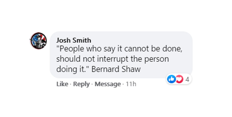 profound quotes - multimedia - Josh Smith "People who say it cannot be done, should not interrupt the person doing it." Bernard Shaw Message 11h 4