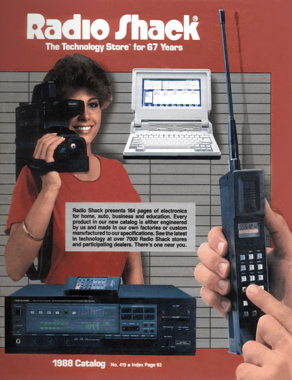 nostalgic pics - radio shack catalog old - Radio Shack The Technology Store for 67 Years "Heade M Radio Shack presents 184 pages of electronics for home, auto, business and education. Every product in our new catalog is either engineered by us and made in