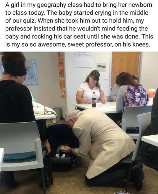 feel good friday wholesome memes - health bar fills meme - A girl in my geography class had to bring her newborn to class today. The baby started crying in the middle of our quiz. When she took him out to hold him, my professor insisted that he wouldn't m