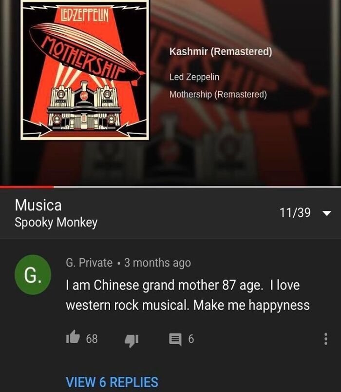 wholesome pics - led zeppelin mothership - Led Zeppelin G. Mothership 1000 Musica Spooky Monkey 68 Kashmir Remastered View 6 Replies Led Zeppelin Mothership Remastered G. Private 3 months ago I am Chinese grand mother 87 age. I love western rock musical. 