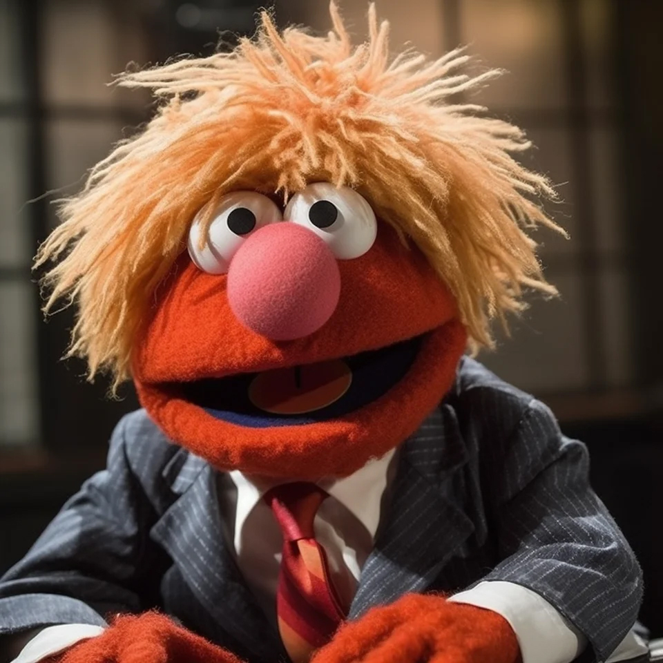 famous people and celebrities as muppetst - orange