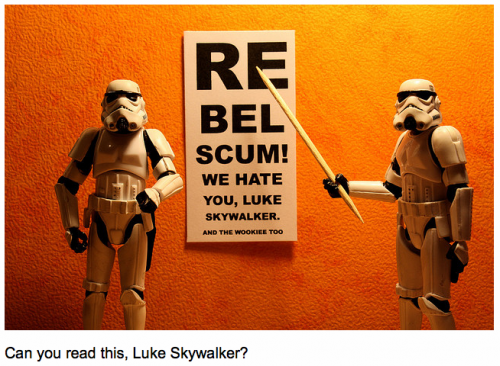 Can you read this,Luke Skywalker. 