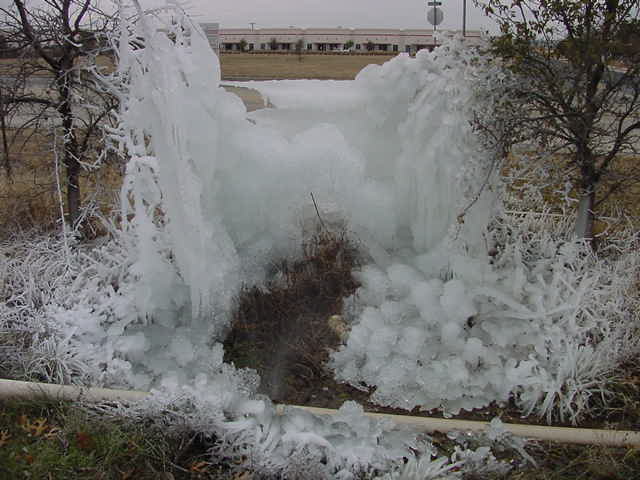 busted water main - 20 degrees