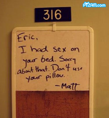 This is an awesome picture to find online when you're name is Eric and your room mate's name is matt :-D