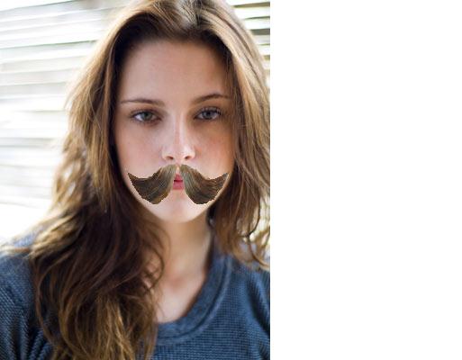 Hot girls with a mustache