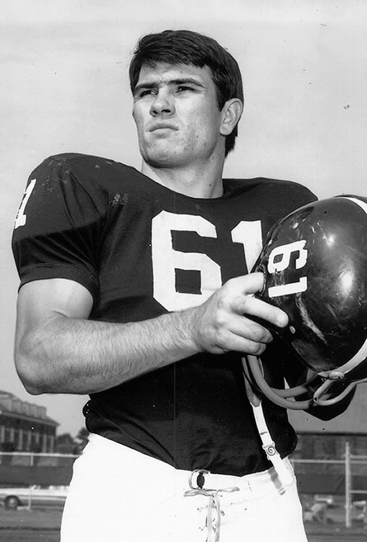 Young Tommy Lee Jones, offensive guard for undefeated Harvard  Varsity team, 1968