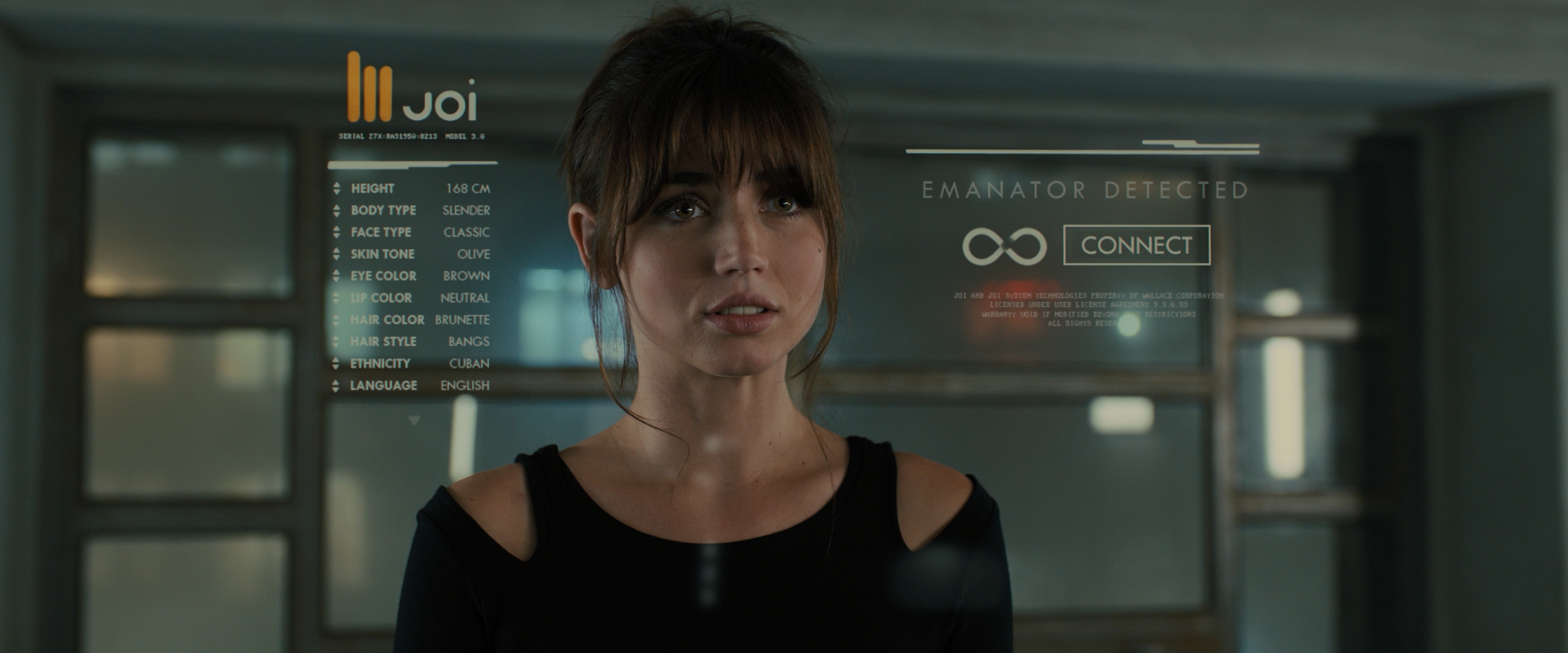 Adorable Ana de Armas as Joi from Blade Runner 2049