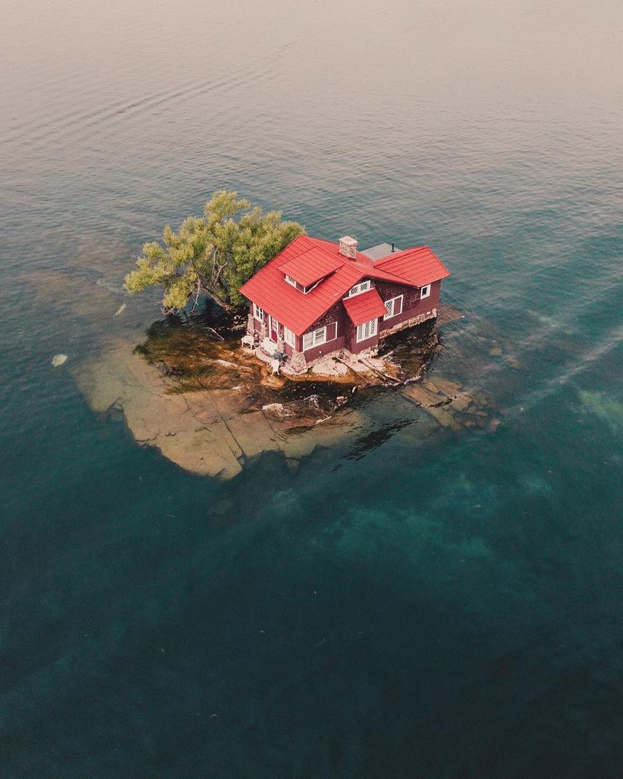 The house on "Just Room Enough Island", Alexandria, New York