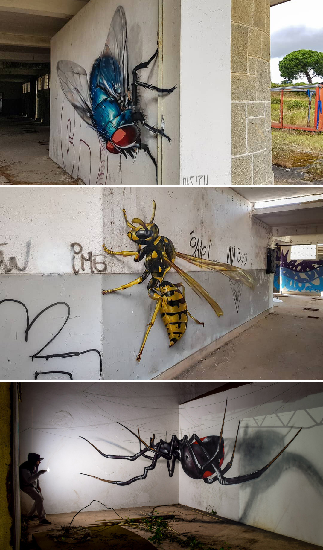 A few interesting works from 3D street artist Sergio Odeith.