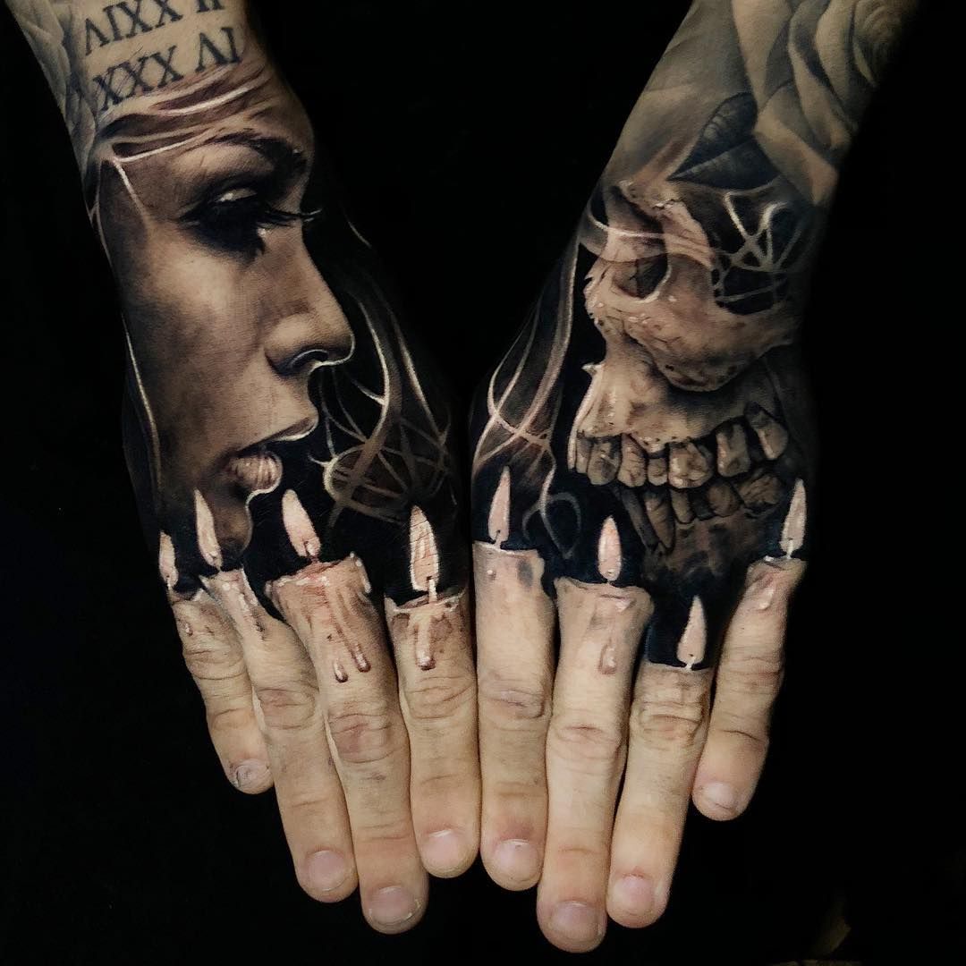 hand tattoos - Iv Xxx It Xxiv.