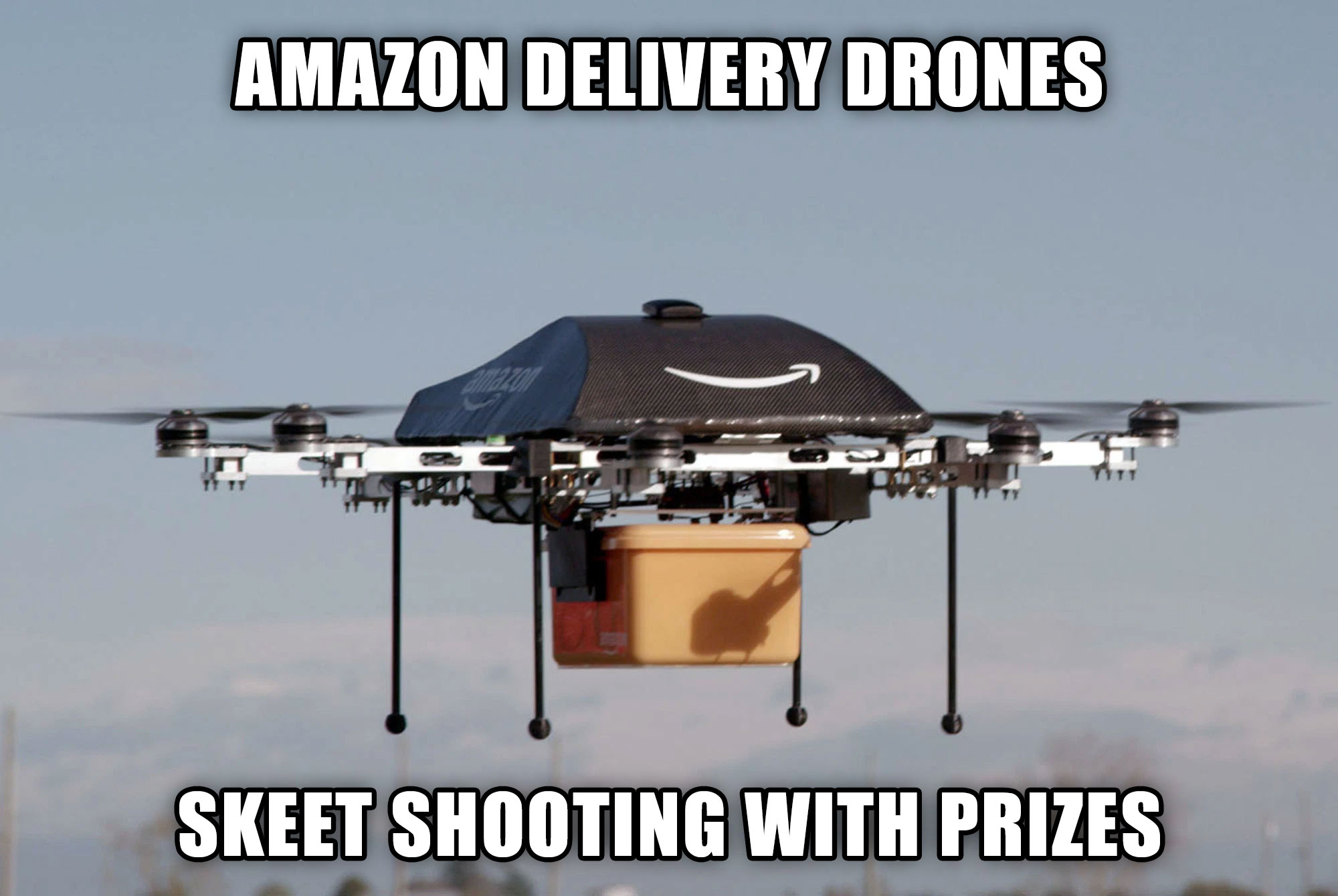 amazon drones uk - Amazon Delivery Drones Skeet Shooting With Prizes