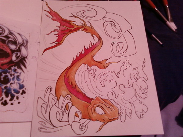 Koi Fish in stages.