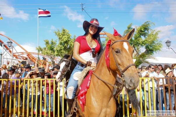 Costa Rican Models in horse parade