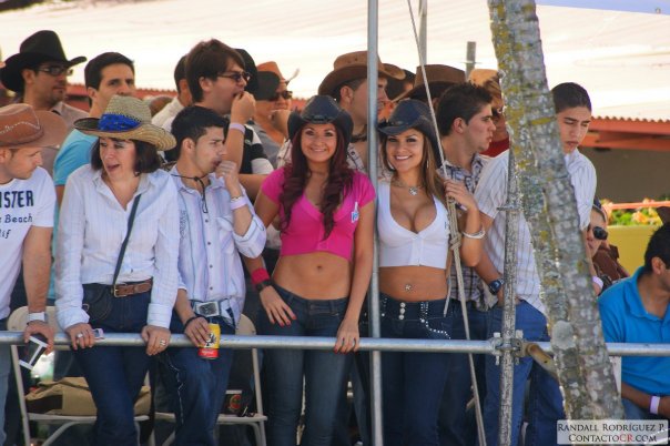 Costa Rican Models in horse parade